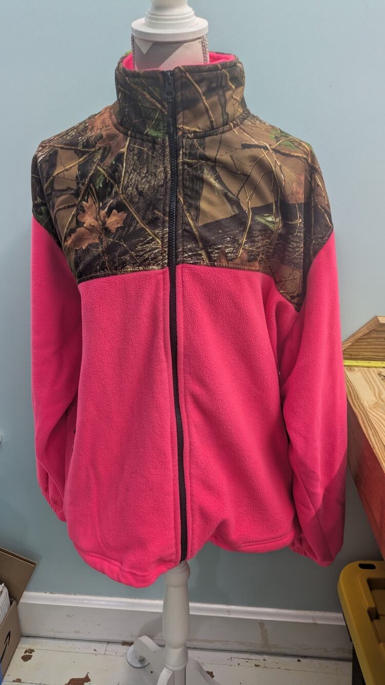 Trail Crest Camo/Fleece Zip up Jacket Womens 2XL